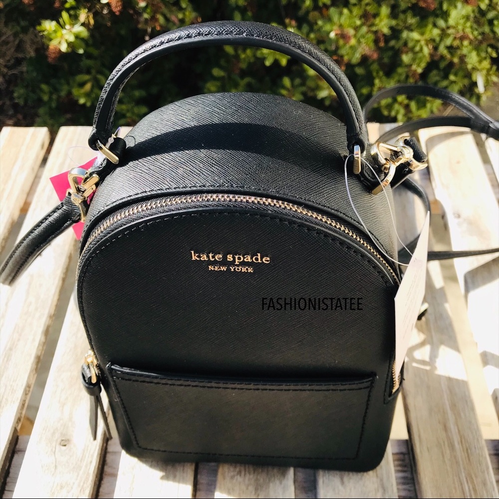 Kate Spade Cameron Mini Convertible Backpack Black - Picture 3 of 8